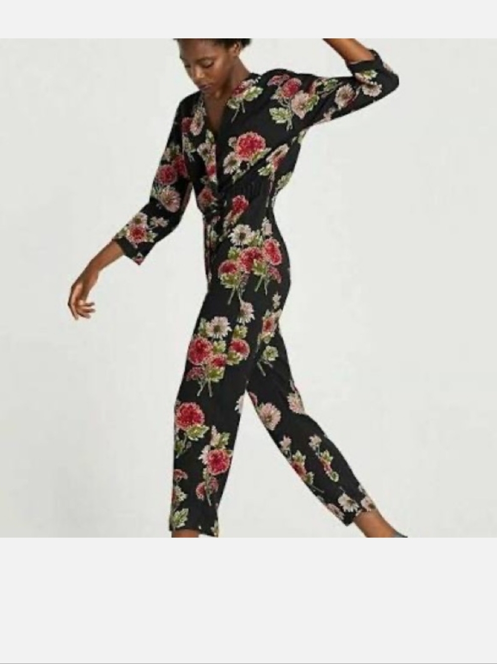 ZARA Multicolored Floral Jumpsuit - Size Small